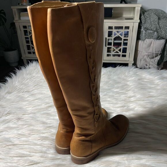 Schuler & Sons Philadelphia Tall Leather Riding Boots in Tan - Picture 5 of 11